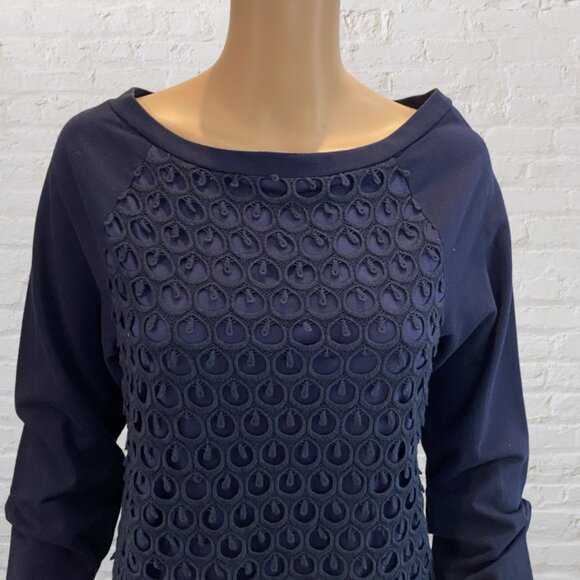 KUT FROM KLOTH -- Pullover Top, Cuffed Sleeves and Hem, Round Neck, Decor Fabric - Picture 3 of 16